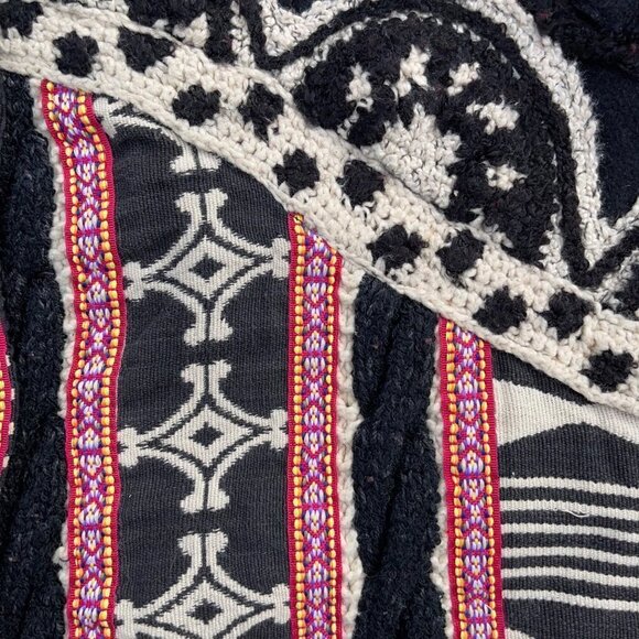 Vintage Coldwater Creek LARGE Southwest Red Wool & Tapestry Boho Jacket/Coat - Picture 5 of 7